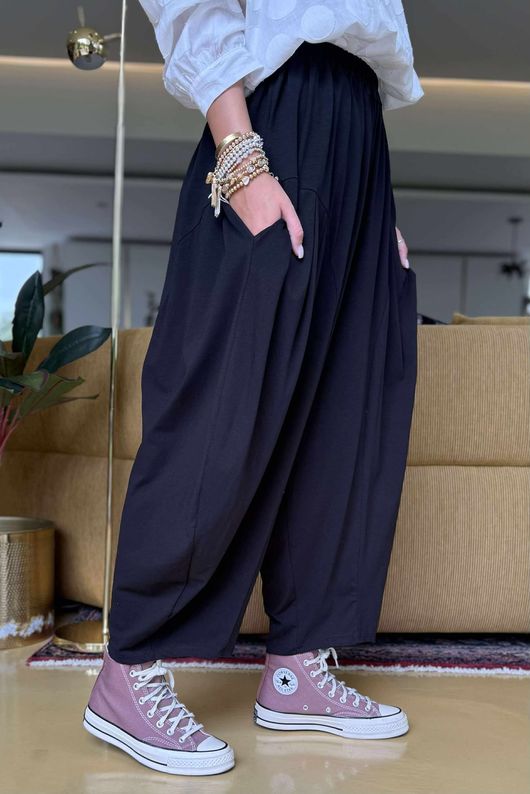 The Edit Sia Pant Black